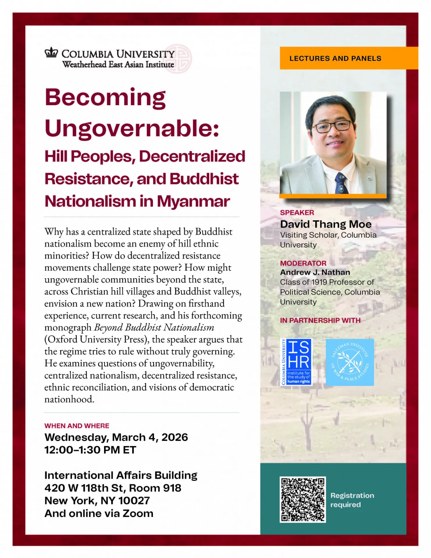 Becoming Ungovernable flyer