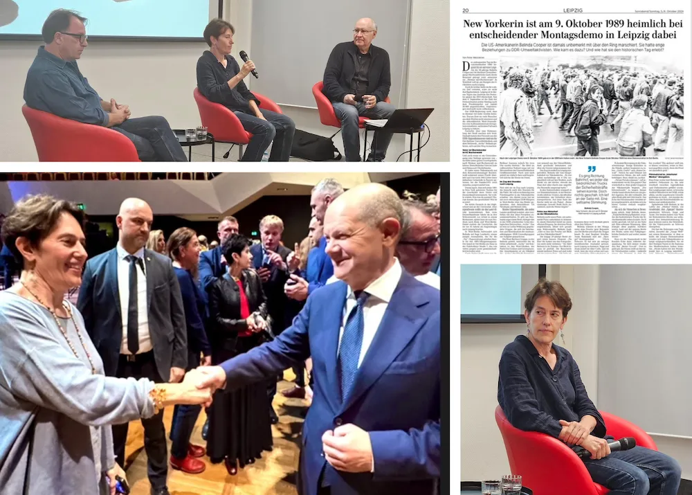 Images of professor Belinda Cooper in Leipzig, Germany