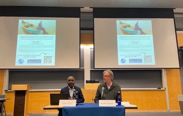 Bukeni Waruzi and Joseph Slaughter at HRAP Memorial Lecture