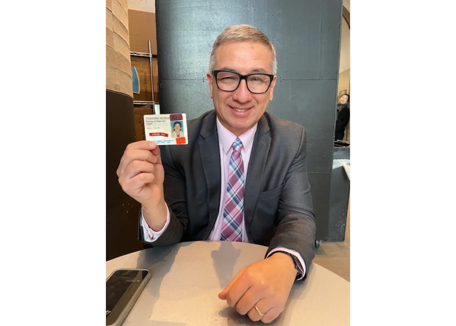 1993 Advocate Luis Felipe Polo with his Columbia ID card