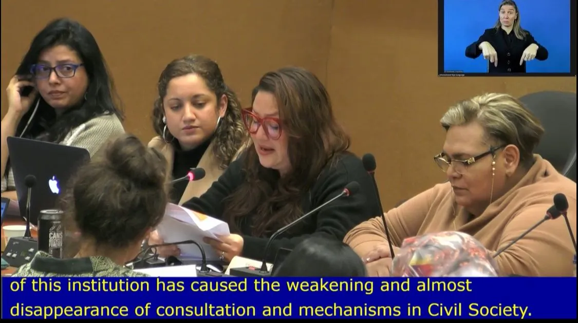 Larissa Arroyo Navarrete speaking at panel