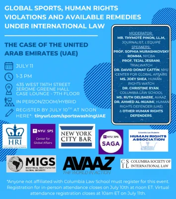 Global Sports, Human Rights Violations, and Remedies: Case of UAE