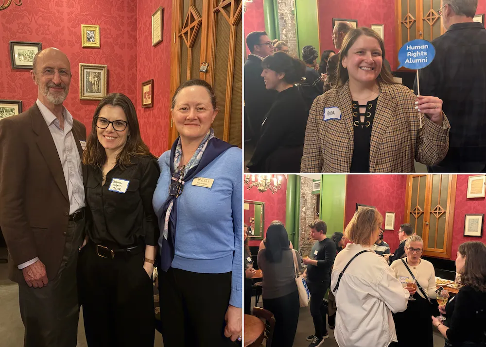Photos of faculty and alumni at reunion