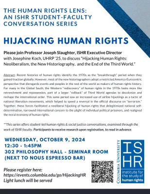 Hijacking Human Rights - An ISHR Student-Faculty Conversation Series