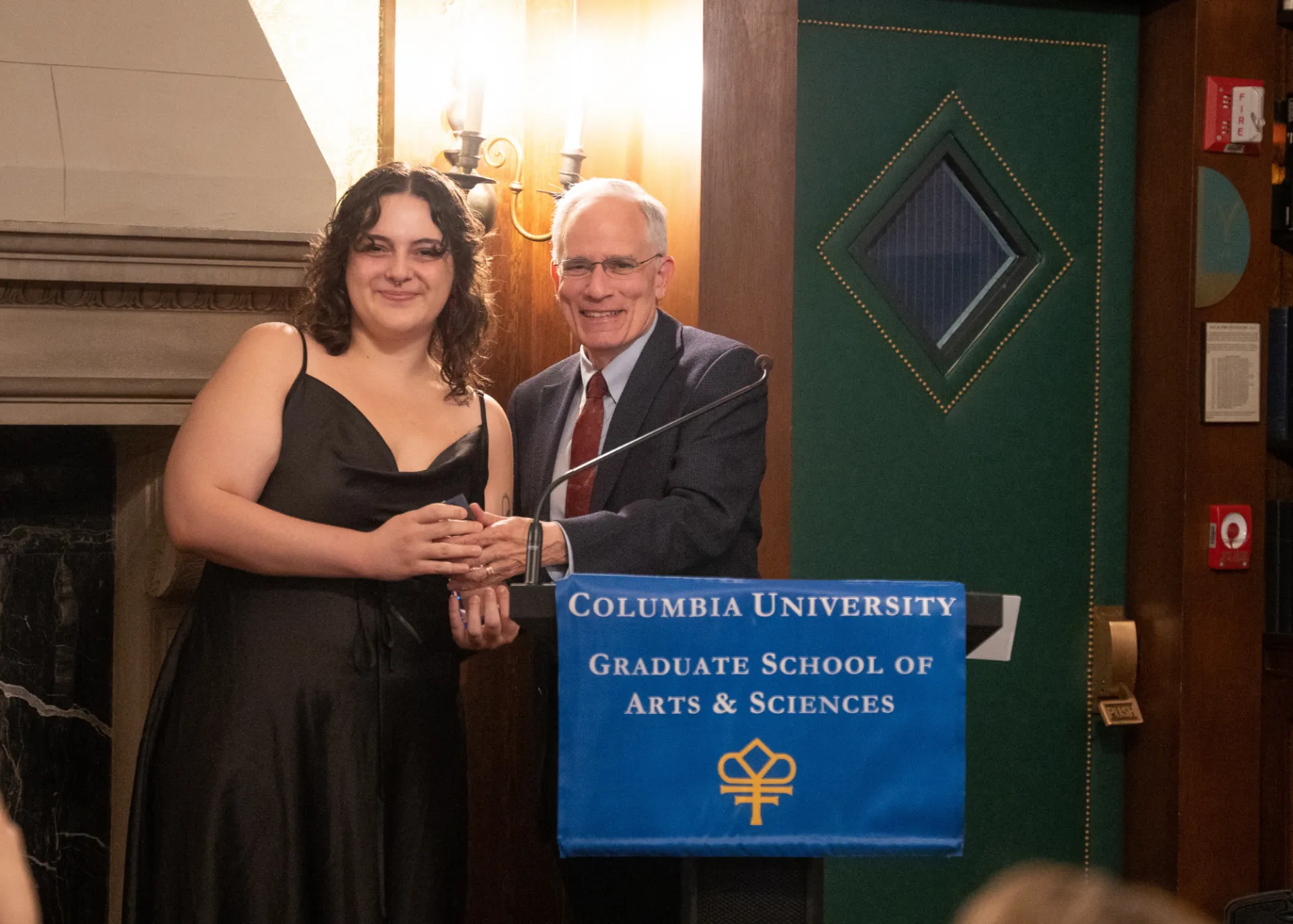 Student with award