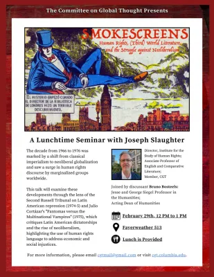 Smokescreens: Lunchtime Seminar with Joseph Slaughter