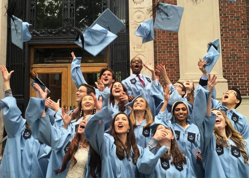 Students at graduation