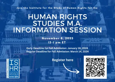 2023 Human Rights Studies M.A. Information Session