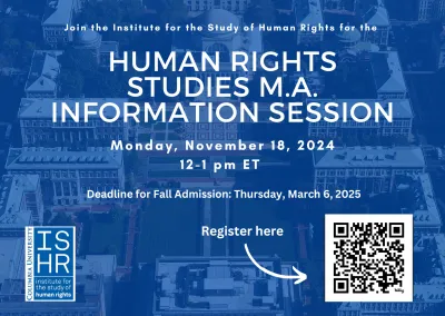 2024 Human Rights Studies M.A. Information Session