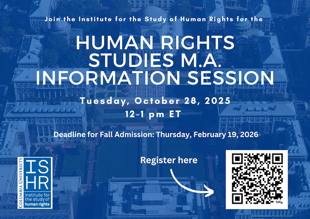 2025 Human Rights Studies M.A. Information Session
