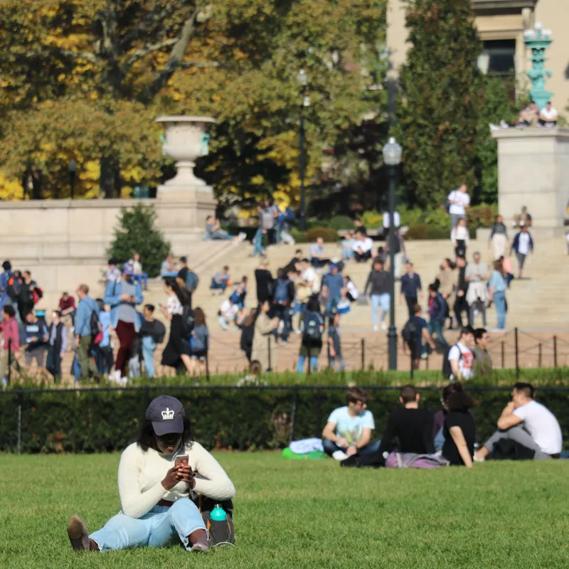 Students in the summer