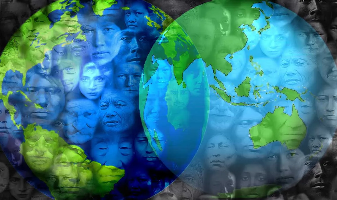 Graphic with faces