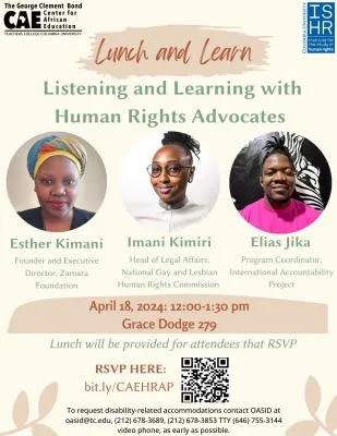 Lunch and Learn - Listening and Learning with Human Rights Advocates