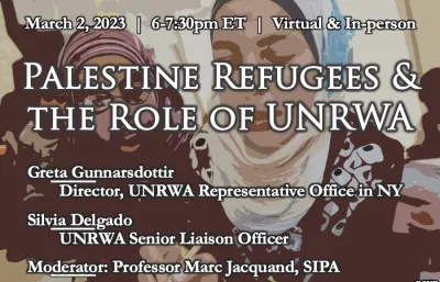 Palestine Refugees and the Role of UNRWA