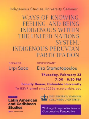 Ways of knowing, feeling, and being indigenous within the United Nations system: Indigenous Peruvian Participation