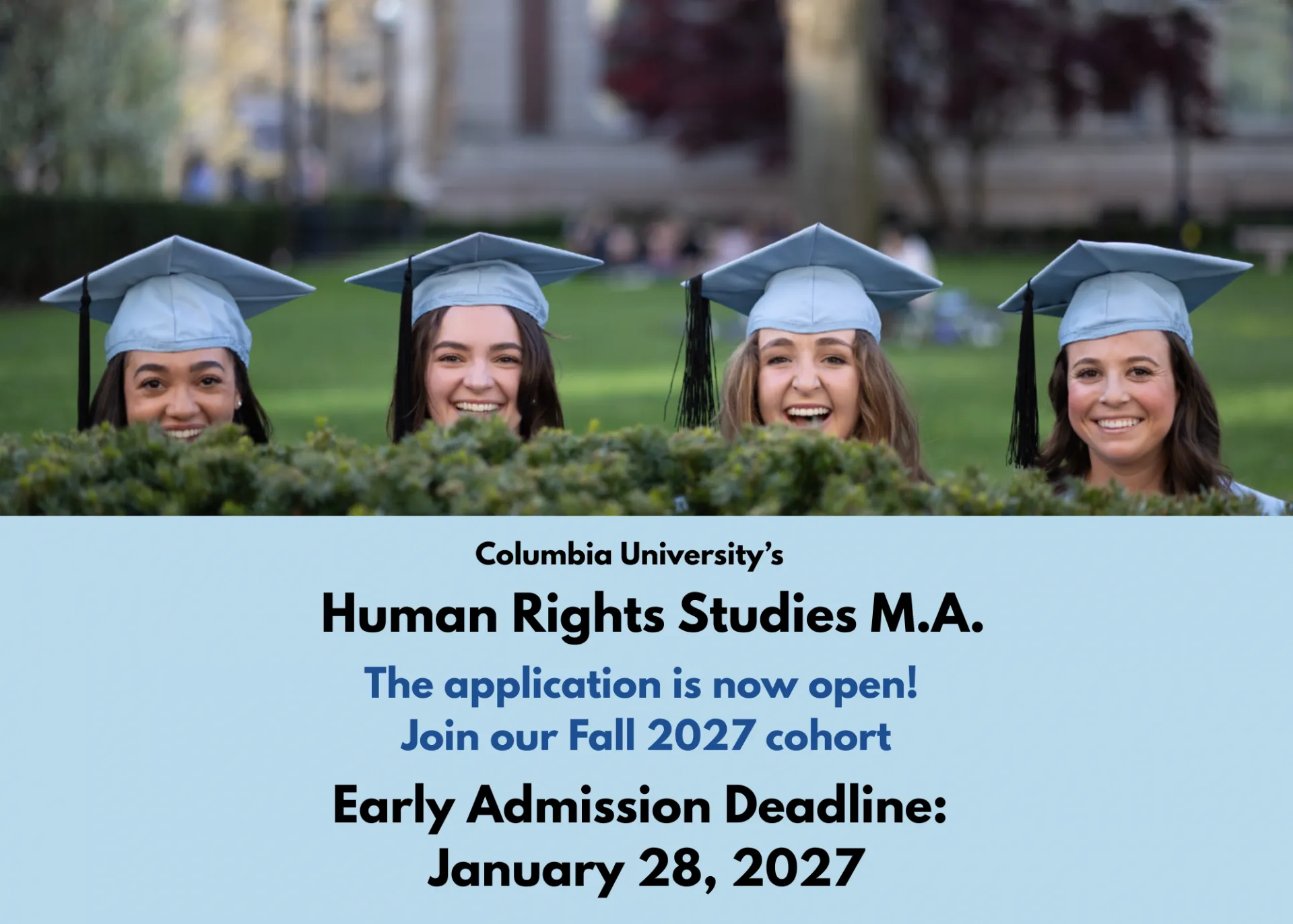 2027 Human Rights Studies M.A. application