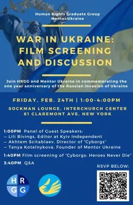 War In Ukraine: Film Screening and Discussion
