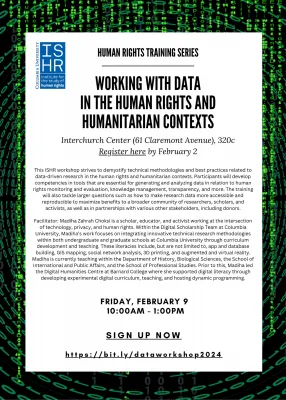 Working with Data in the Human Rights and Humanitarian Contexts