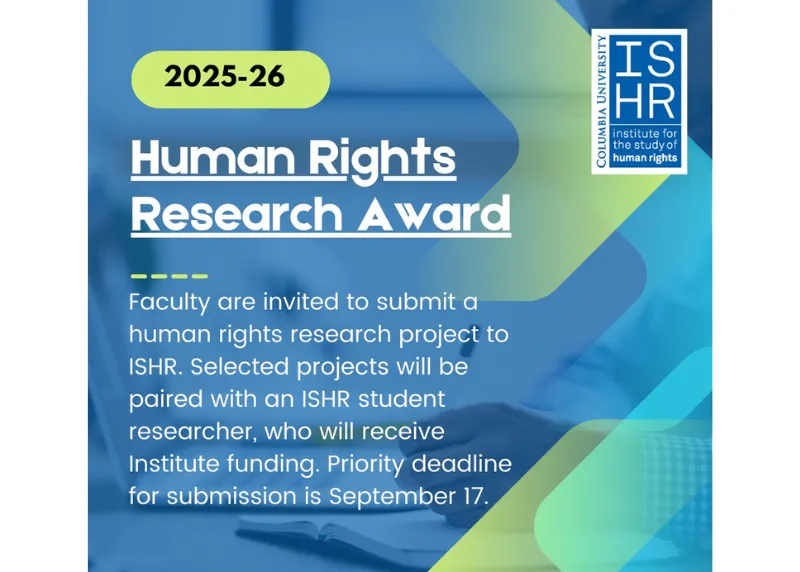 Flyer of Human Rights Research Award