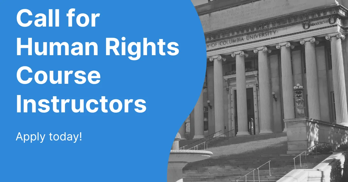 Call for Human Rights Course Instructors | Institute for the Study of ...